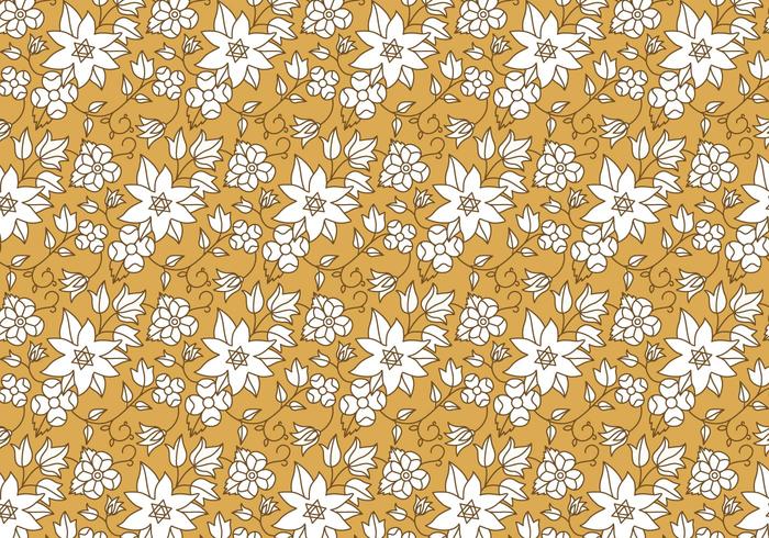 White Floral Pattern vector