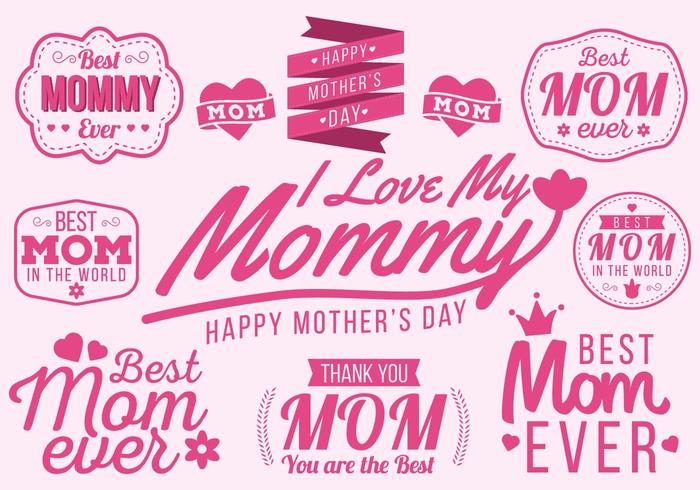 Happy Mother's Day Typography Vector 