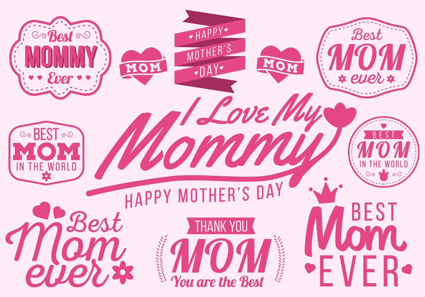 Happy Mother's Day Typography Vector - Download Free ...