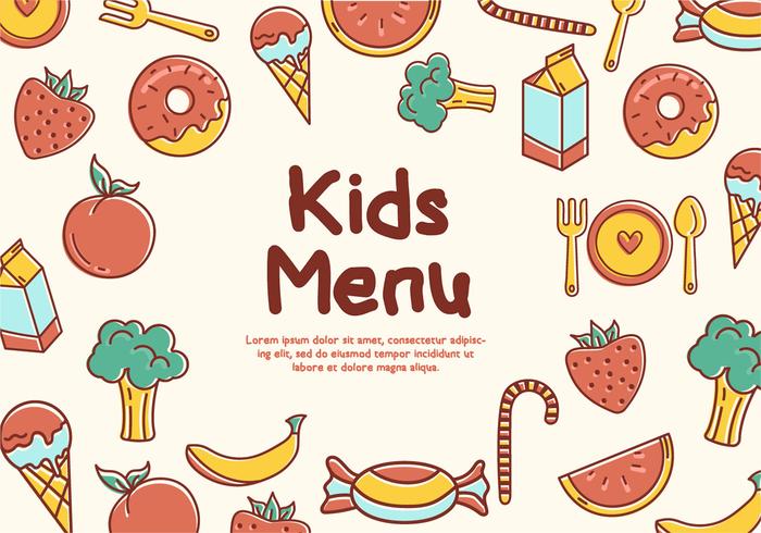 Free Kids Menu Vectors Free Kids Menu Vectors