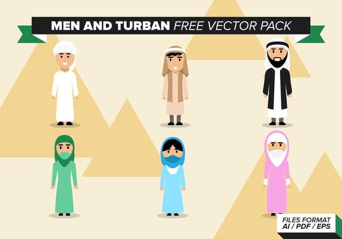 Men And Turban Free Vector Pack Men And Turban Free Vector Pack