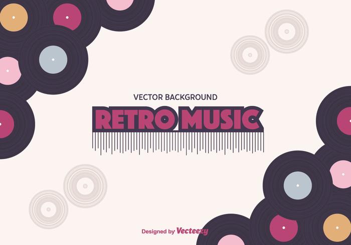 Fondo retro de la música vector