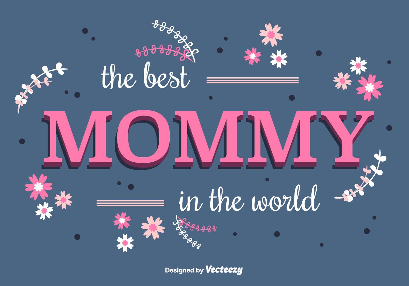 Cute Mommy Vector Background 116901 Vector Art at Vecteezy