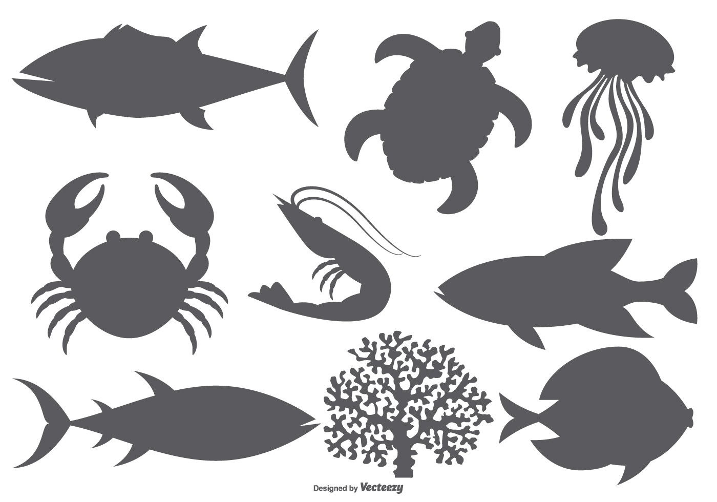 Download Sea Animal Vector Shapes - Download Free Vector Art, Stock ...