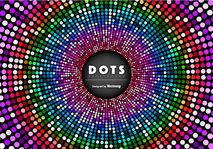 Vector Abstract Background With Colorful Dots