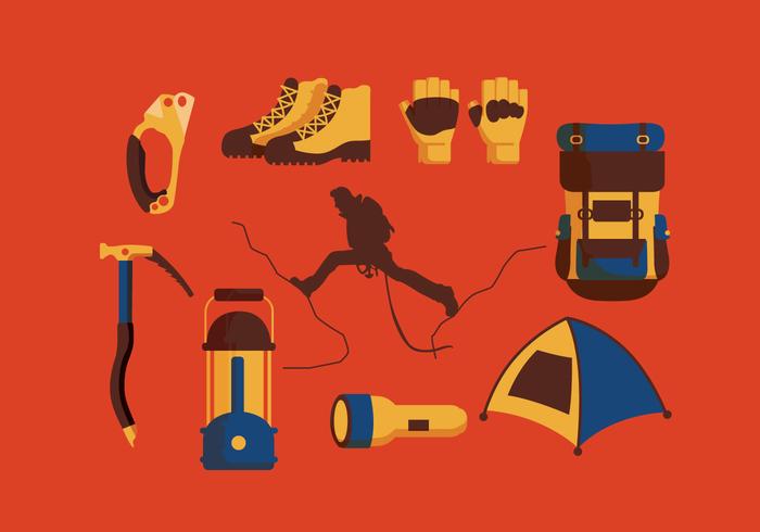 Mountaineer Equipment Vector Mountaineer Equipment Vector