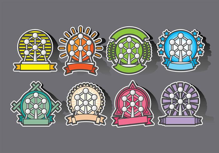 Atomium Badges and Icon Vectors Atomium Badges and Icon Vectors