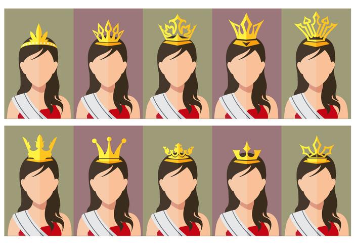 Pageant Crown Beauty contest queen vector