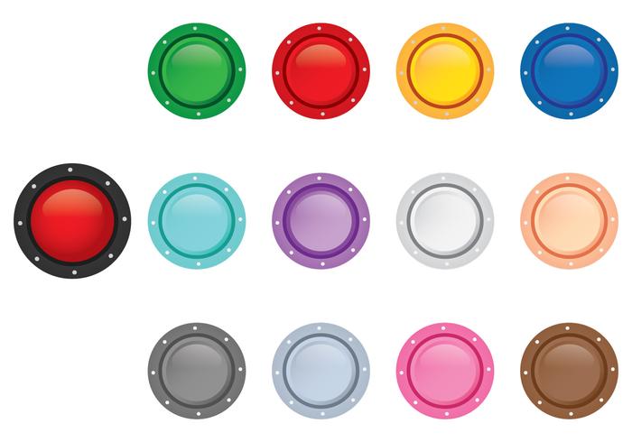 Arcade Button Top View vector