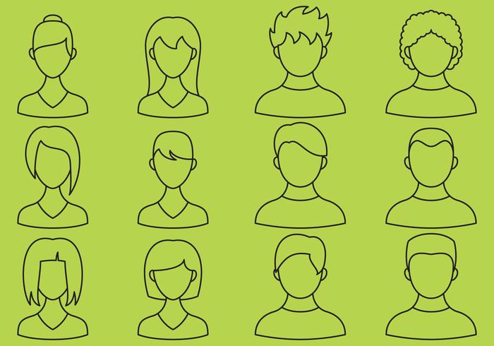 Hairstyle Line Icons Hairstyle Line Icons