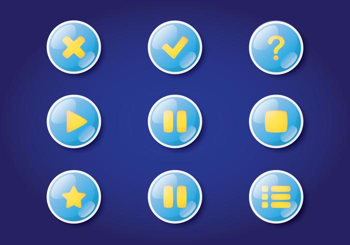 Digital Game Button vector