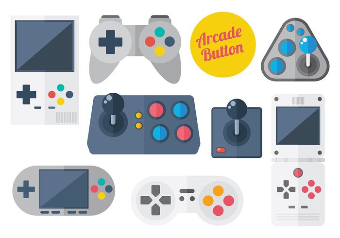 Iconos De Botones De Arcade Gratis vector