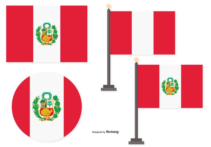 Flags of Peru vector