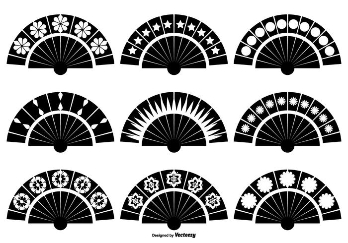 Spanish Fan Vector Shapes Spanish Fan Vector Shapes