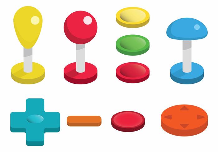 Arcade Button Vector Set