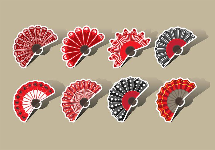 Spanish Fan Vector Icons Spanish Fan Vector Icons