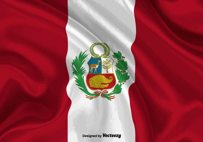 Ilustración vectorial de la bandera de Perú vector