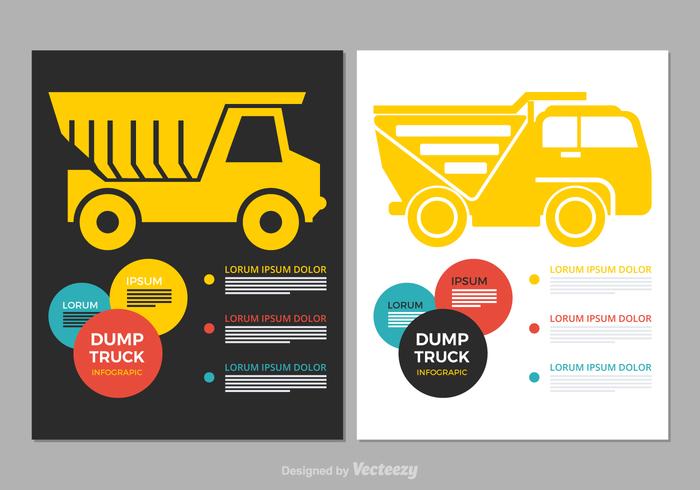 Free Dump Truck Vector Infographic