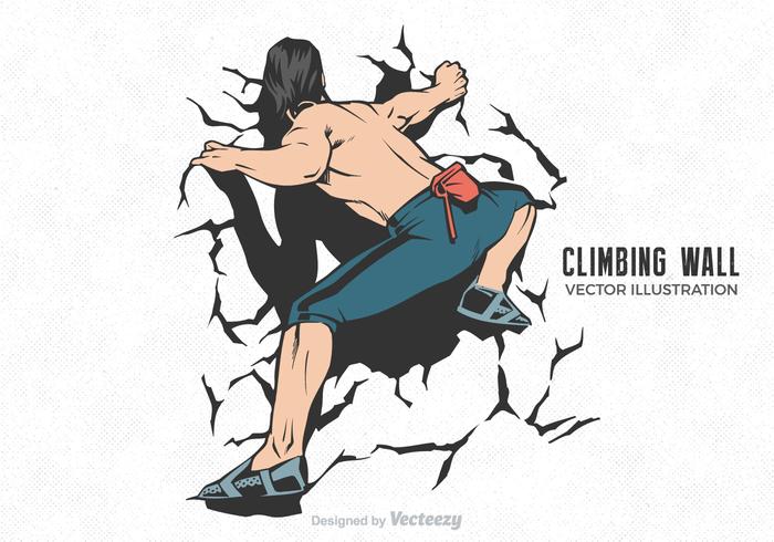 Free Vector Climbing Wall Illustration