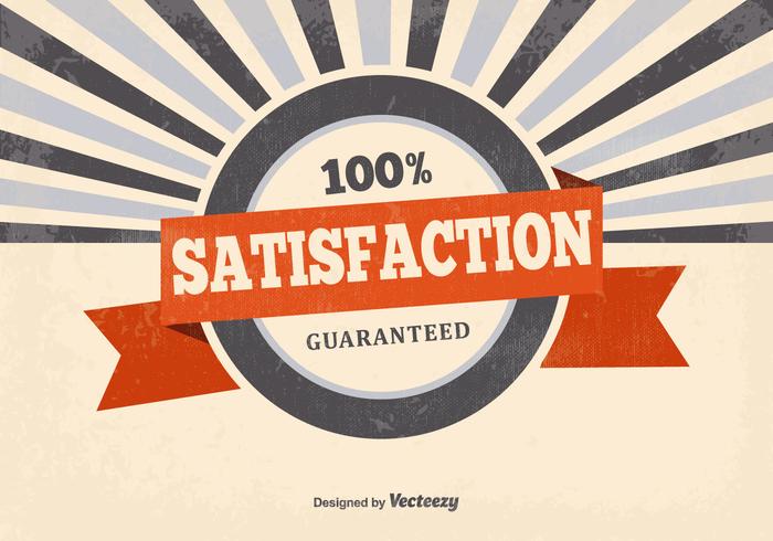 Retro Satisfaction Guaranteed Background vector