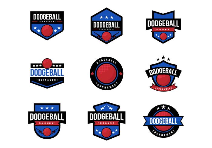 Free Dodge Ball Badges Vector Free Dodge Ball Badges Vector