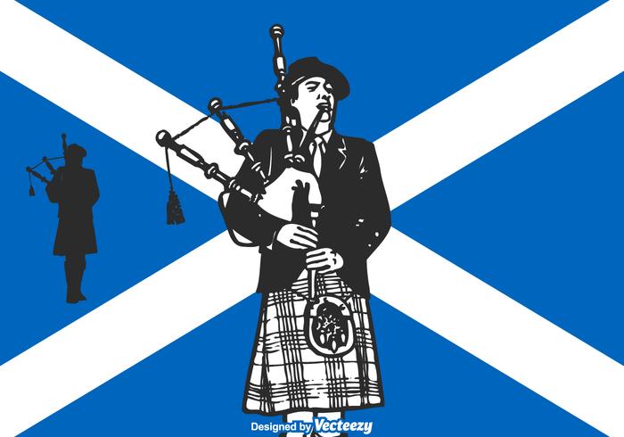 Free Vector Scottish Bagpiper