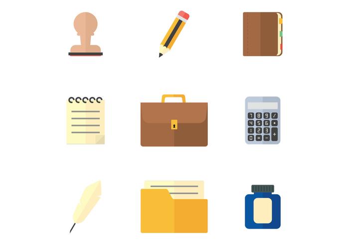 Office Stuff Flat Icon vector