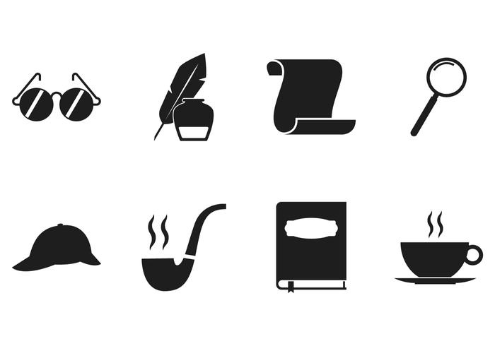 Detective Icon Set vector