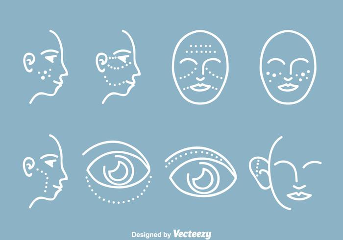 Cosmetic Plastic Surgery Icons vector