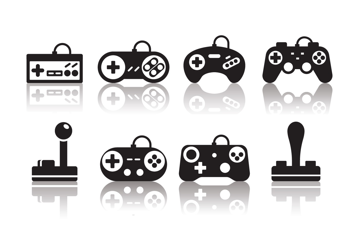 simple minimalist gamepad joystick gaming logo design 8569882 Vector Art at  Vecteezy