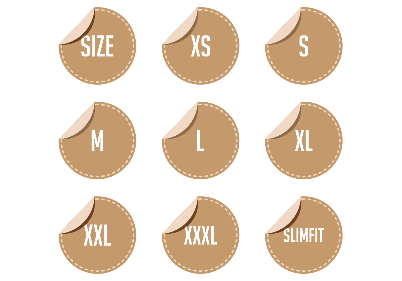 Download Free Clothing Size Label Vectors - Download Free Vector Art, Stock Graphics & Images