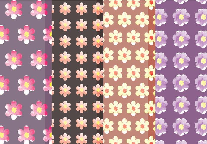 Cute Vector Floral Patterns