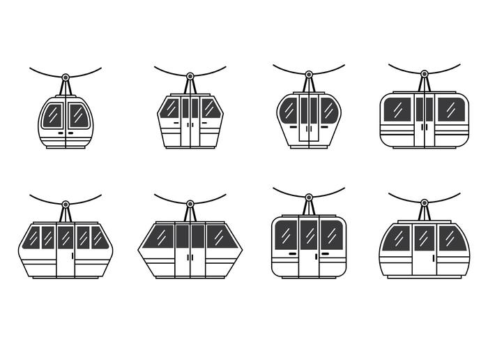 Conjunto De Cable Icono vector