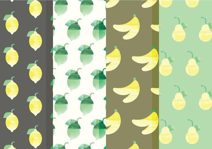 Vector Fruit and Citrus Patterns