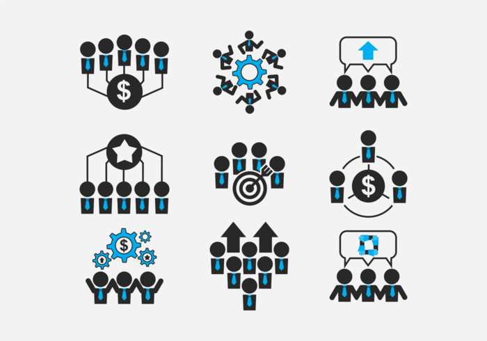 Working Together Icons  vector