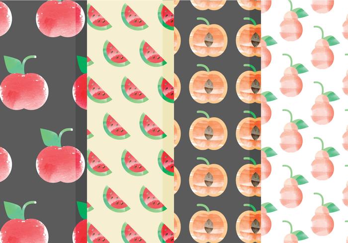 Vector Patrones de Frutas