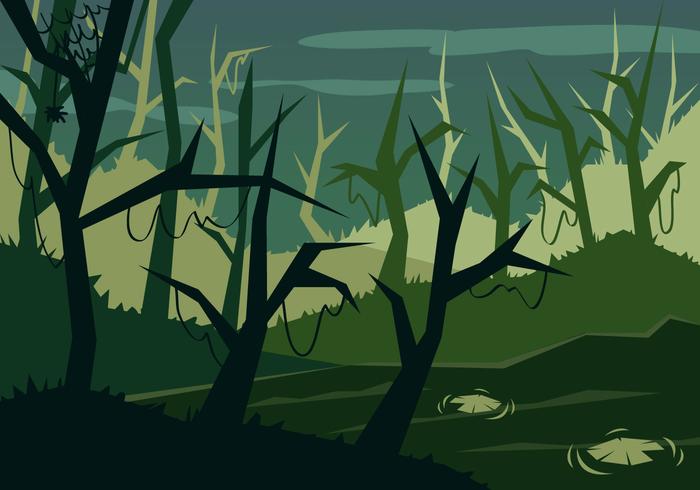 Swamp Illustration Vector