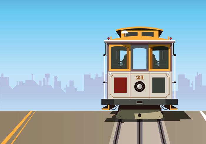 Cable Car Vector Background Cable Car Vector Background