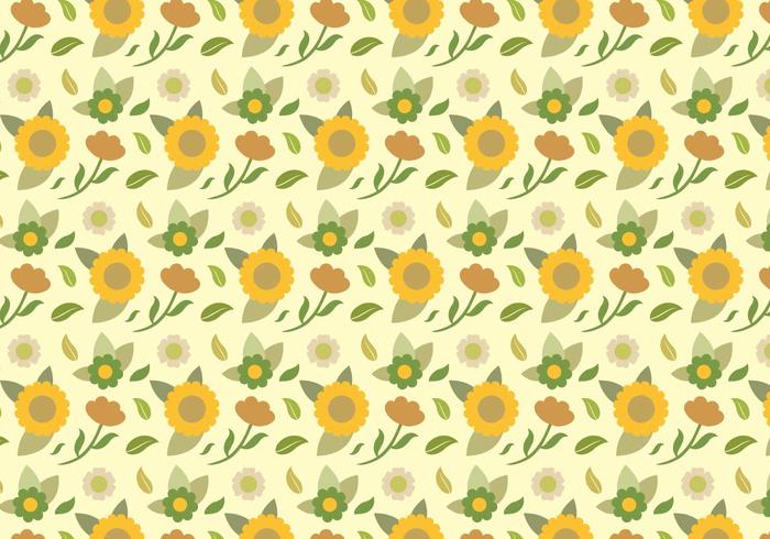 Amarillo patrón floral vector