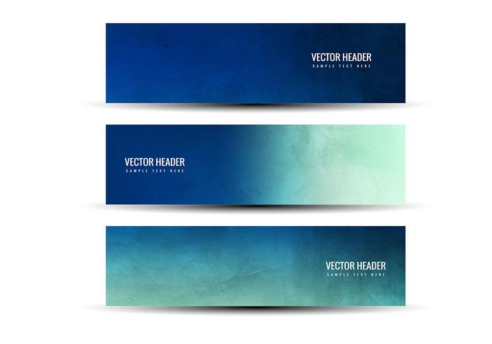 Free Vector Blue Green Abstract Headers