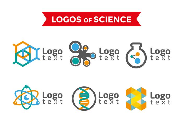 Neuron Science Logos Plantillas vector