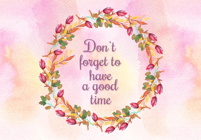 Free Vector Watercolor Wreath Background Free Vector Watercolor Wreath Background