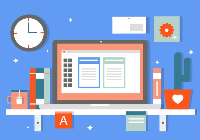 Free Flat Business Office Vector Elements Free Flat Business Office Vector Elements