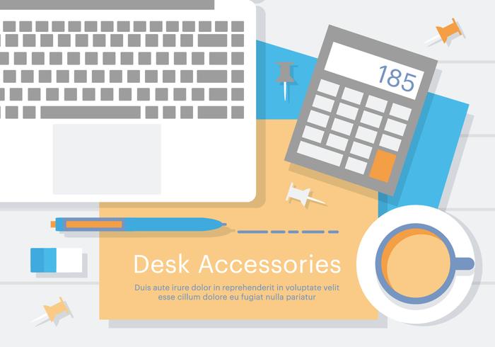 Free Business Desk Accessories vector