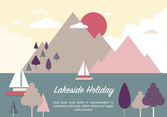 Free Flat Landscape Vector Illustration