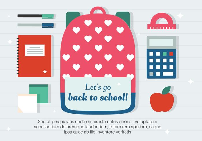 Free Back to School Vector Illustration Free Back to School Vector Illustration