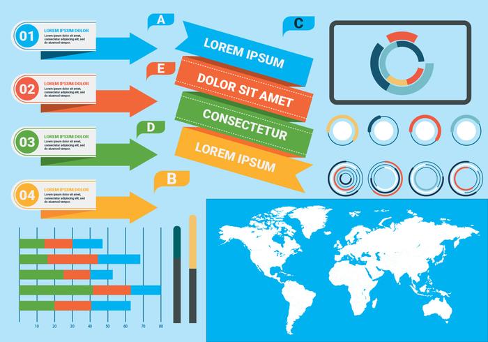 Infografía Libre Elementos Ilustración vectorial vector