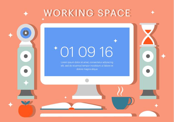 Free Workspace Vector Illustration
