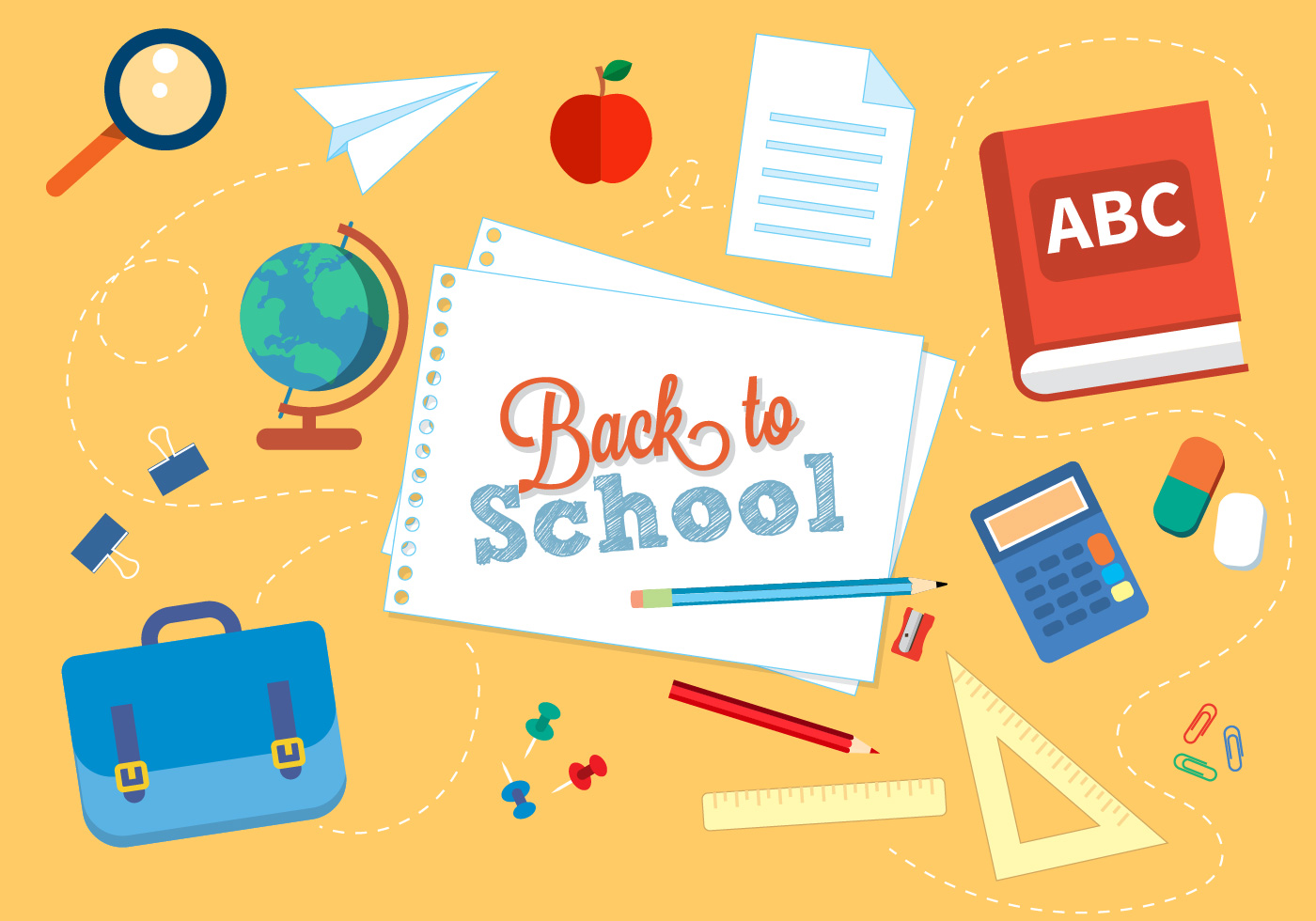 card exam for green Free Back  School Download Vector to Vector Illustration