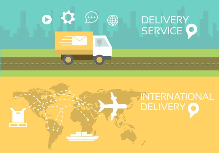 Vector Illustration of Postal Service Vector Illustration of Postal Service